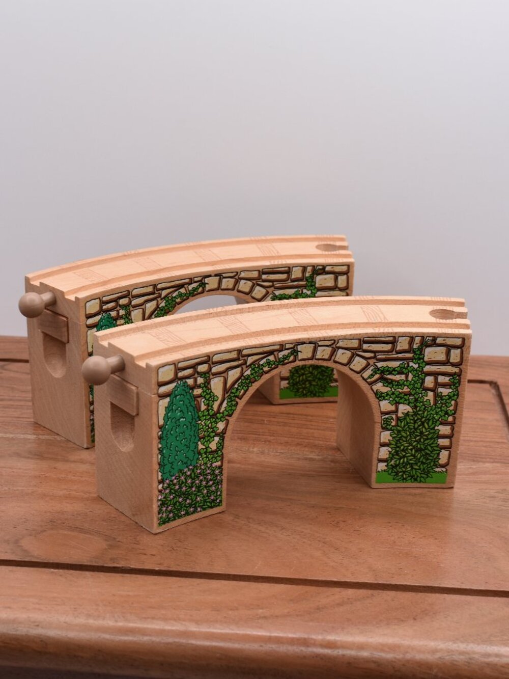 Arched Curved Viaduct Stone Bridge Thomas & Friends Wooden Railway x 2